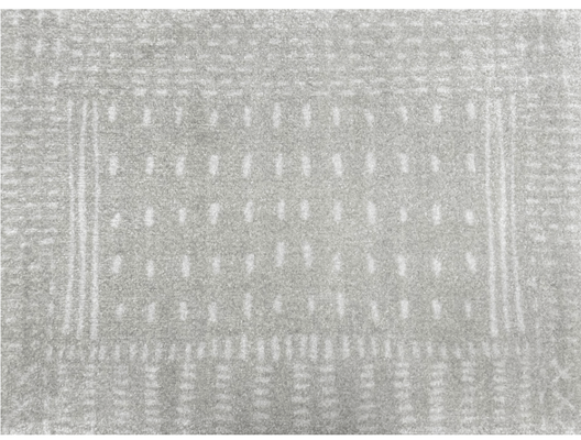 Machine Washable - Gray Running Stitch Rug - Our Boat House