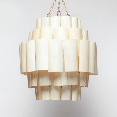Madison Banana Bark Chandelier - Ivory - Our Boat House