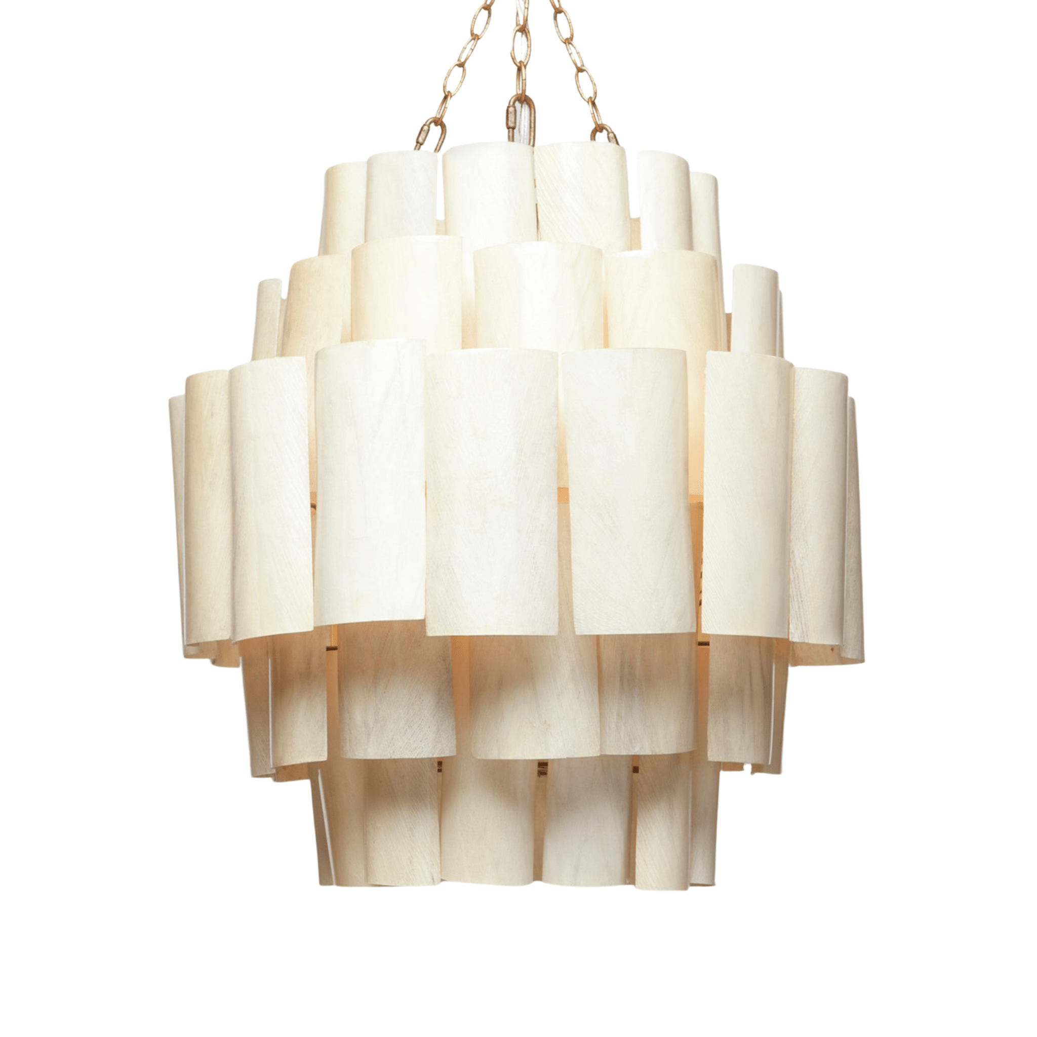 Madison Banana Bark Chandelier - Ivory - Our Boat House