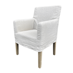 Magnolia Slipcovered Dining Arm Chair - Our Boat House