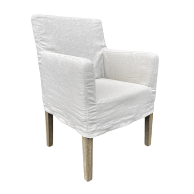 Magnolia Slipcovered Dining Arm Chair - Our Boat House