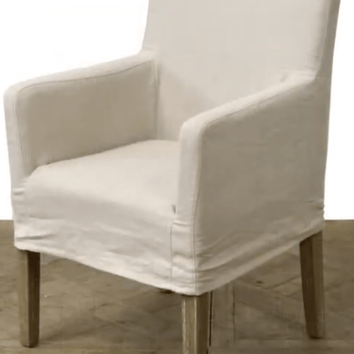 Magnolia Slipcovered Dining Arm Chair - Our Boat House