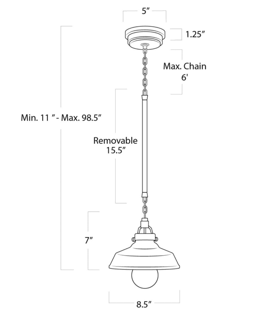 Maine Pendant - Small White - Our Boat House