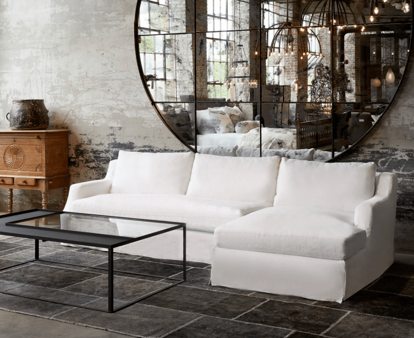 Majorca Deluxe 2 - Pc Slipcovered Sectional w/Lounge - coastal inspired home furnishing lifestyle