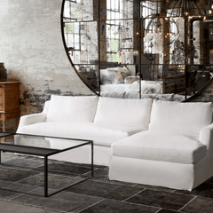 Majorca Deluxe 2 - Pc Slipcovered Sectional w/Lounge - coastal inspired home furnishing lifestyle