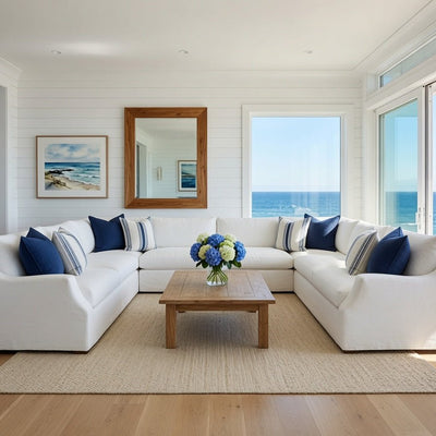 Majorca Deluxe 3 - Pc Slipcovered Sectional - Our Boat House