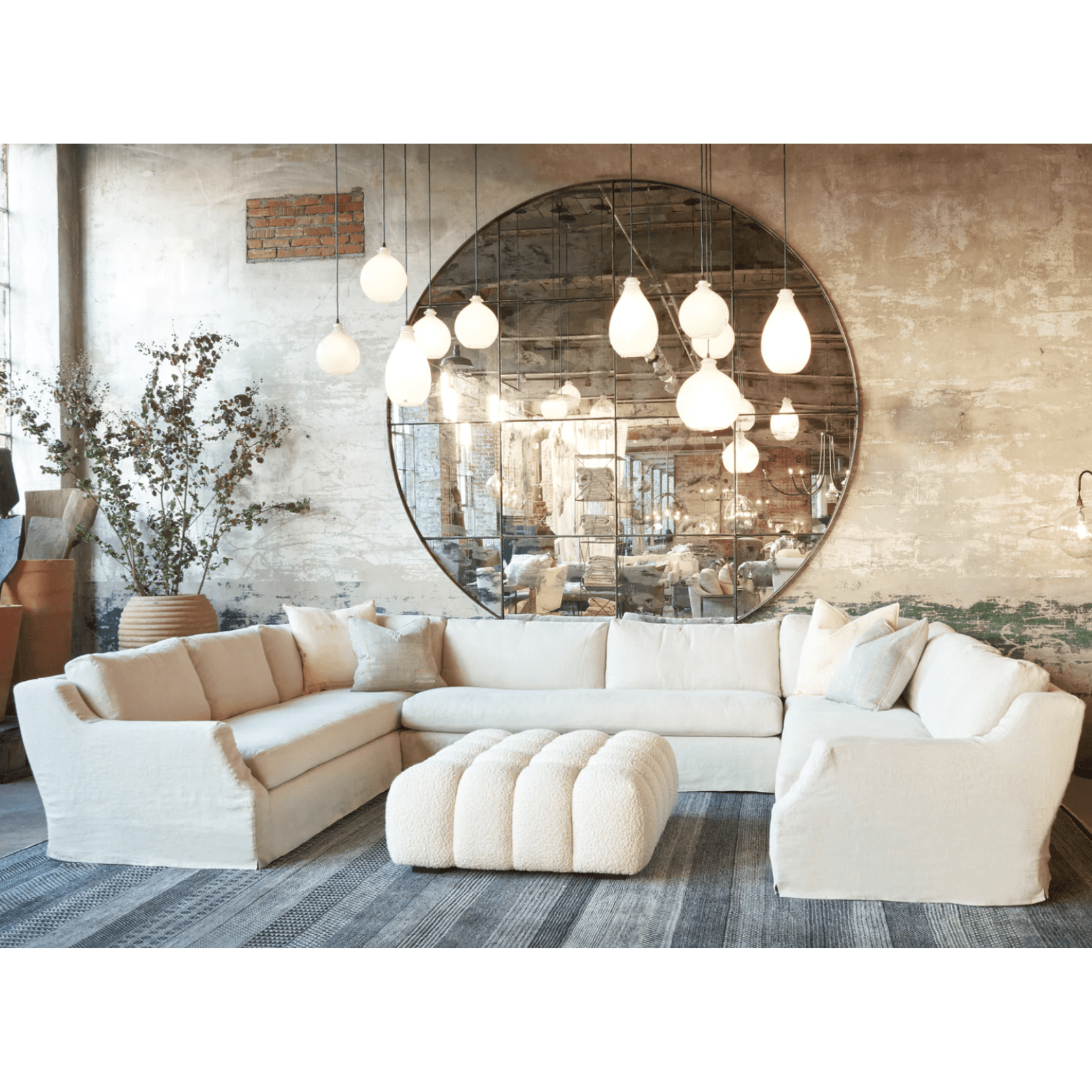 Majorca Deluxe 3 - Pc Slipcovered Sectional - coastal inspired home furnishing lifestyle