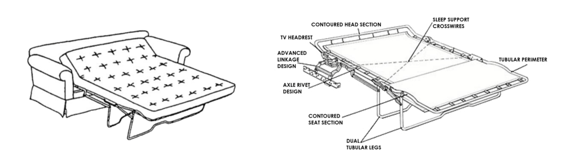 Majorca Deluxe Slipcovered Sleeper Sofa - Our Boat House