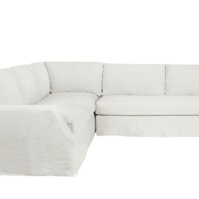 Majorca Deluxe Two - Arm Slipcovered 120in x 121in Sectional - RAF - Our Boat House