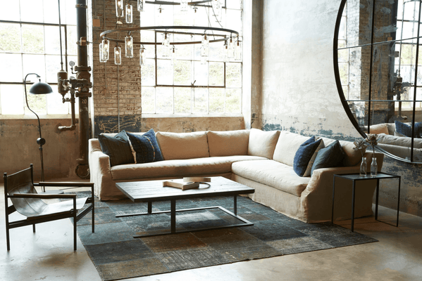 Majorca Deluxe Two - Arm Slipcovered 120in x 121in Sectional - RAF - Our Boat House