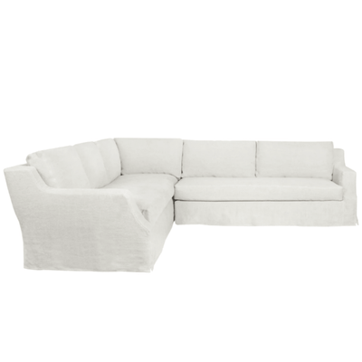 Majorca Deluxe Two-Arm Slipcovered L-Sectional - Our Boat House