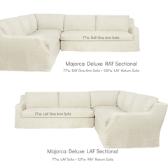 Majorca Deluxe Two - Arm Slipcovered L - Sectional - Our Boat House
