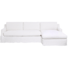 Majorca Deluxe Slipcovered Sectional w/RAF Lounge