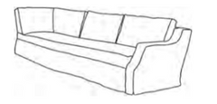 Majorca Deluxe Two-Arm Slipcovered 121in x 120in Sectional -LAF
