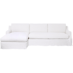 Majorca Deluxe Slipcovered Sectional w/LAF Lounge