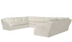 Majorca Deluxe Three-Piece U-Slipcovered 172in Sectional