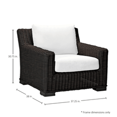 Malibu Outdoor Wicker Chair - Black Walnut - Our Boat House