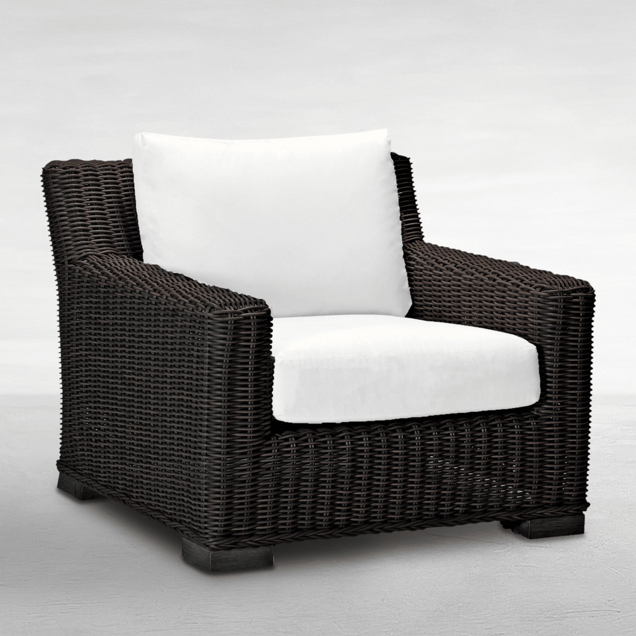 Malibu Outdoor Wicker Chair - Black Walnut - Our Boat House