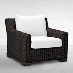 Malibu Outdoor Wicker Chair - Black Walnut - Our Boat House