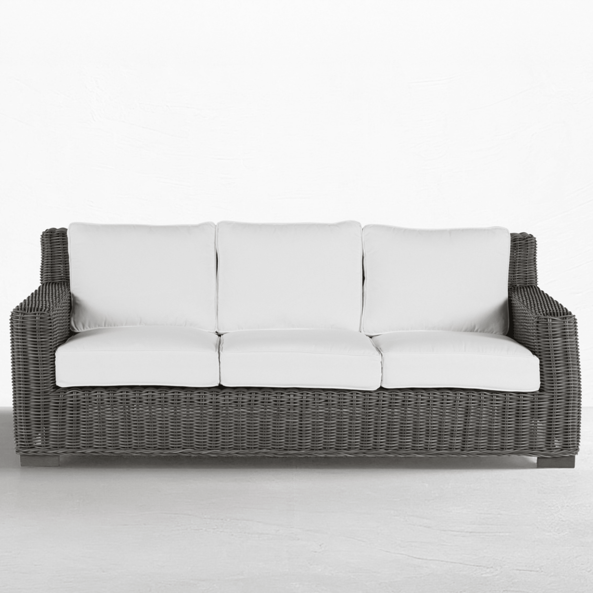 Malibu Outdoor Wicker Sofa - Slate Gray - Our Boat House