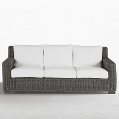 Malibu Outdoor Wicker Sofa - Slate Gray - Our Boat House