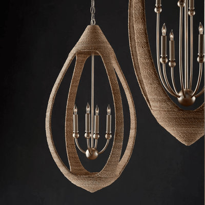 Malta Abaca Rope Chandelier - Our Boat House