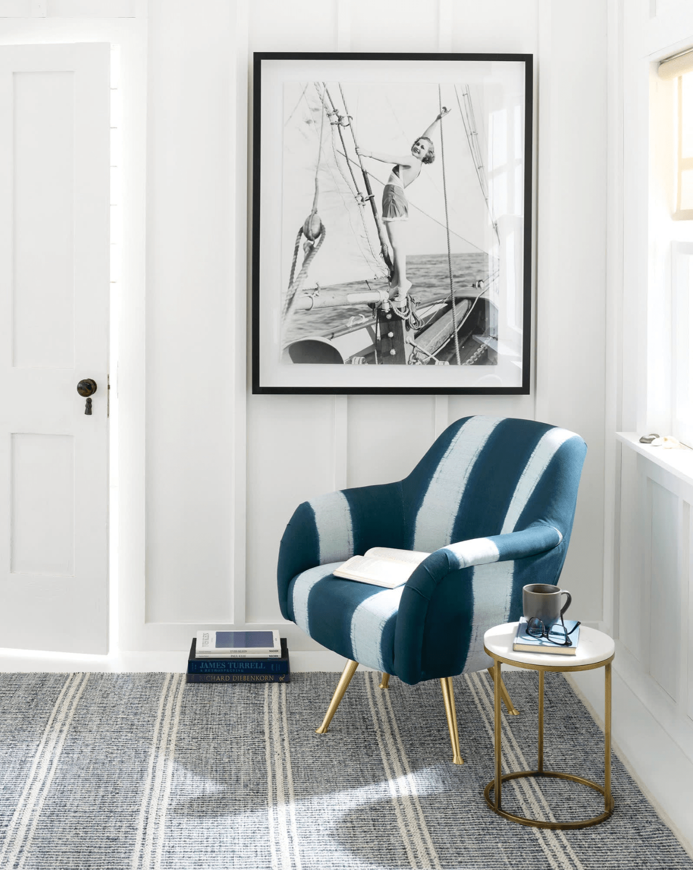 Malta Blue Wool Rug - Our Boat House