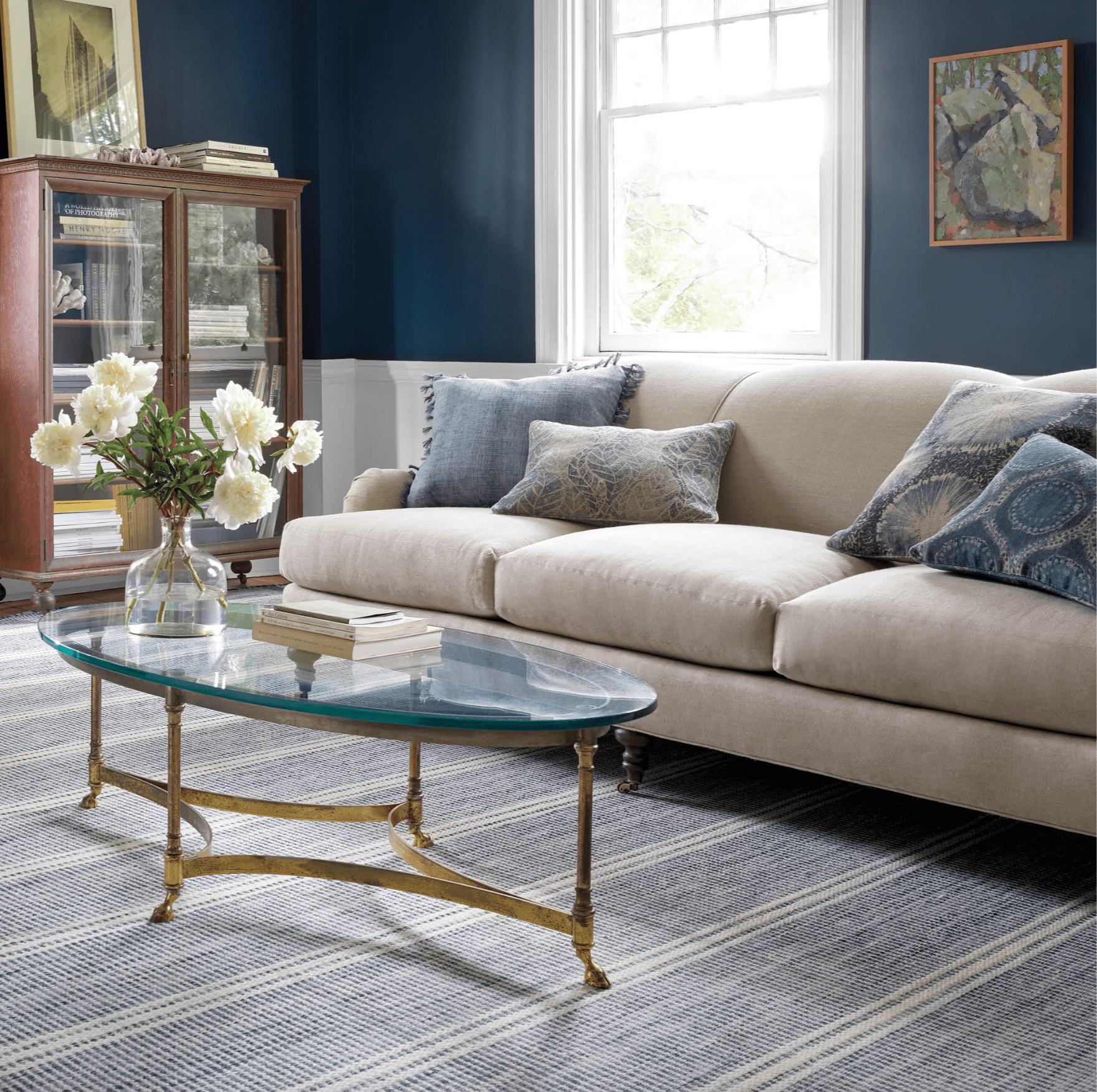 Malta Blue Wool Rug - Our Boat House