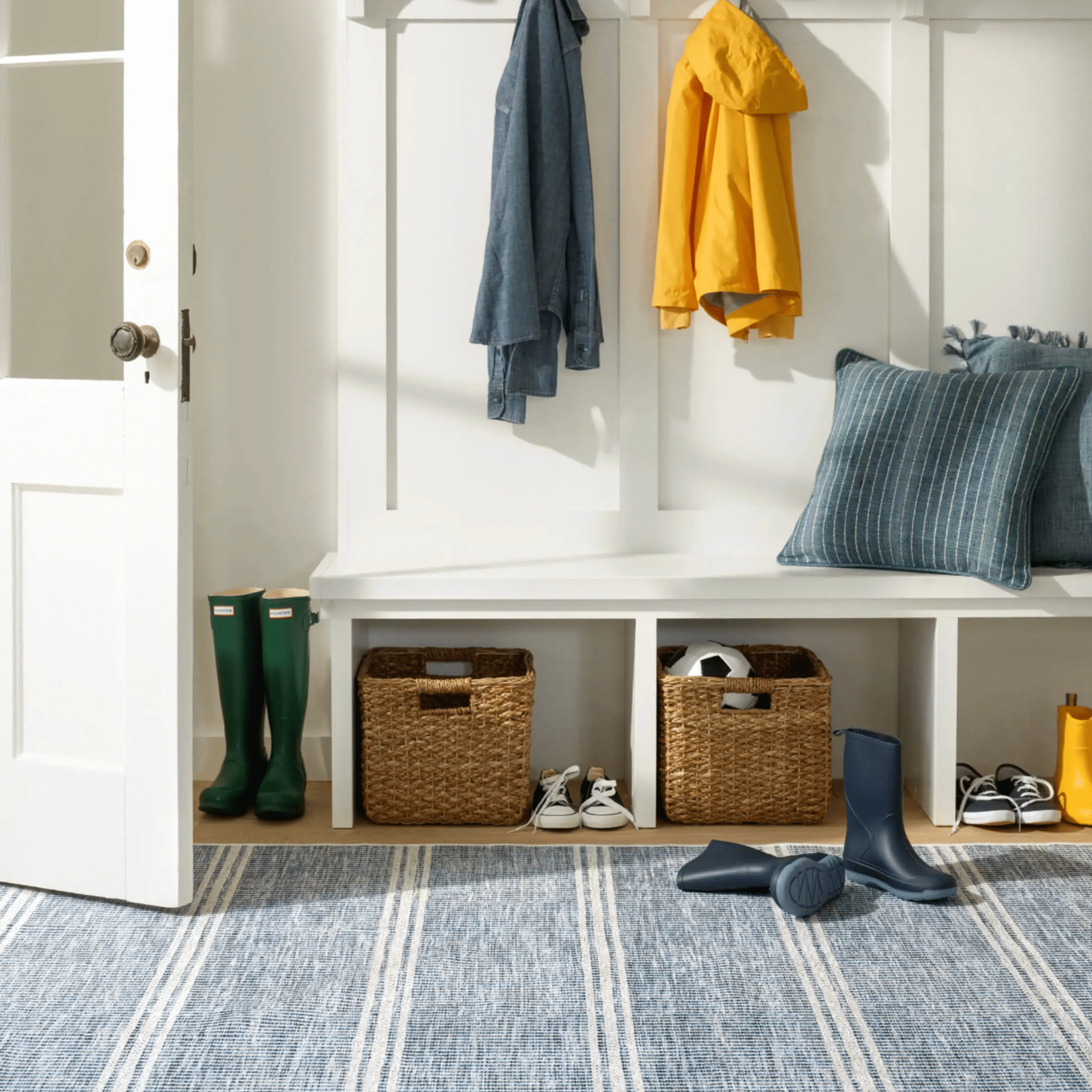 Malta Machine Washable Rug - Blue - coastal inspired home furnishing lifestyle
