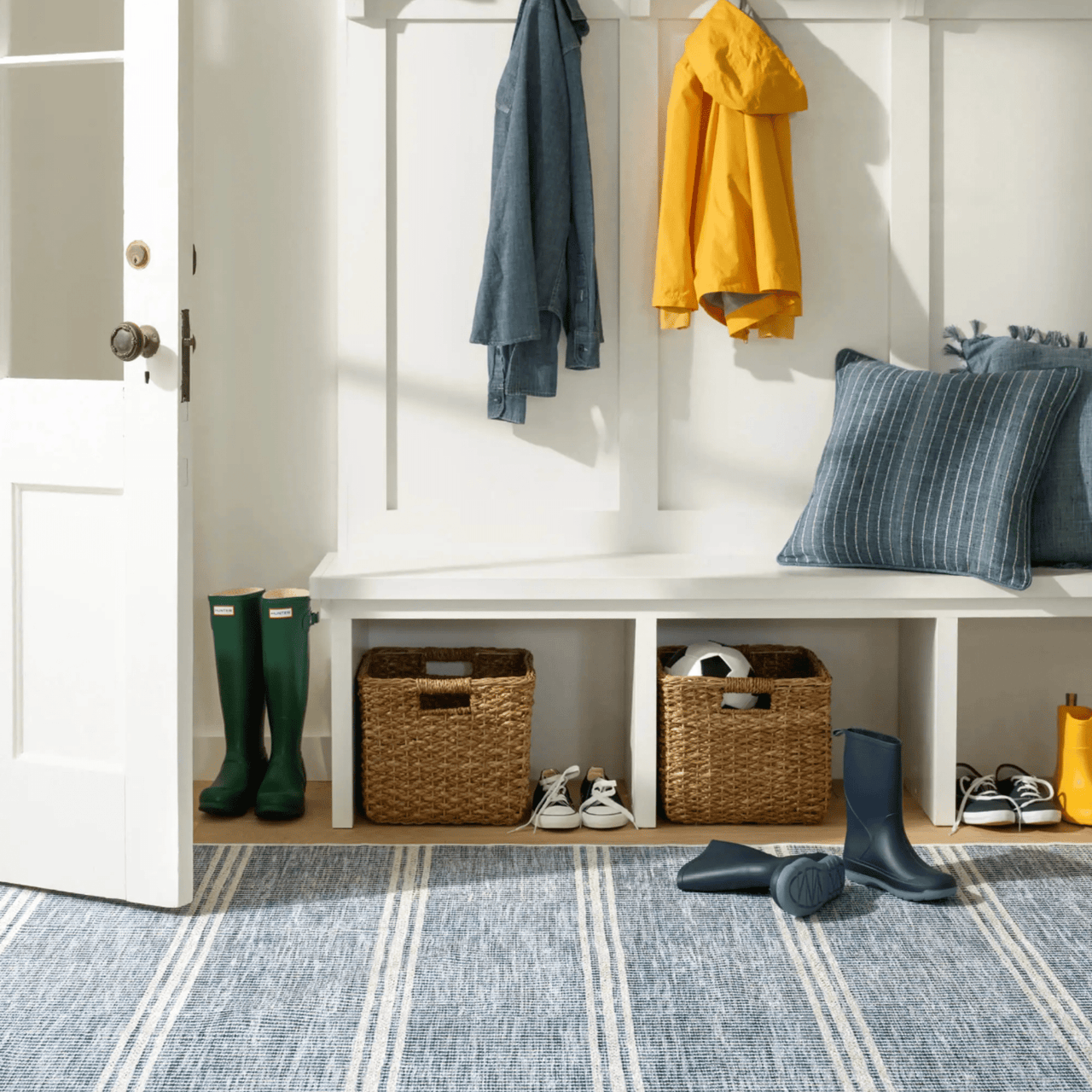Malta Machine Washable Rug - Blue - coastal inspired home furnishing lifestyle