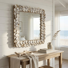 Margo Oyster Shell Mirror - Our Boat House