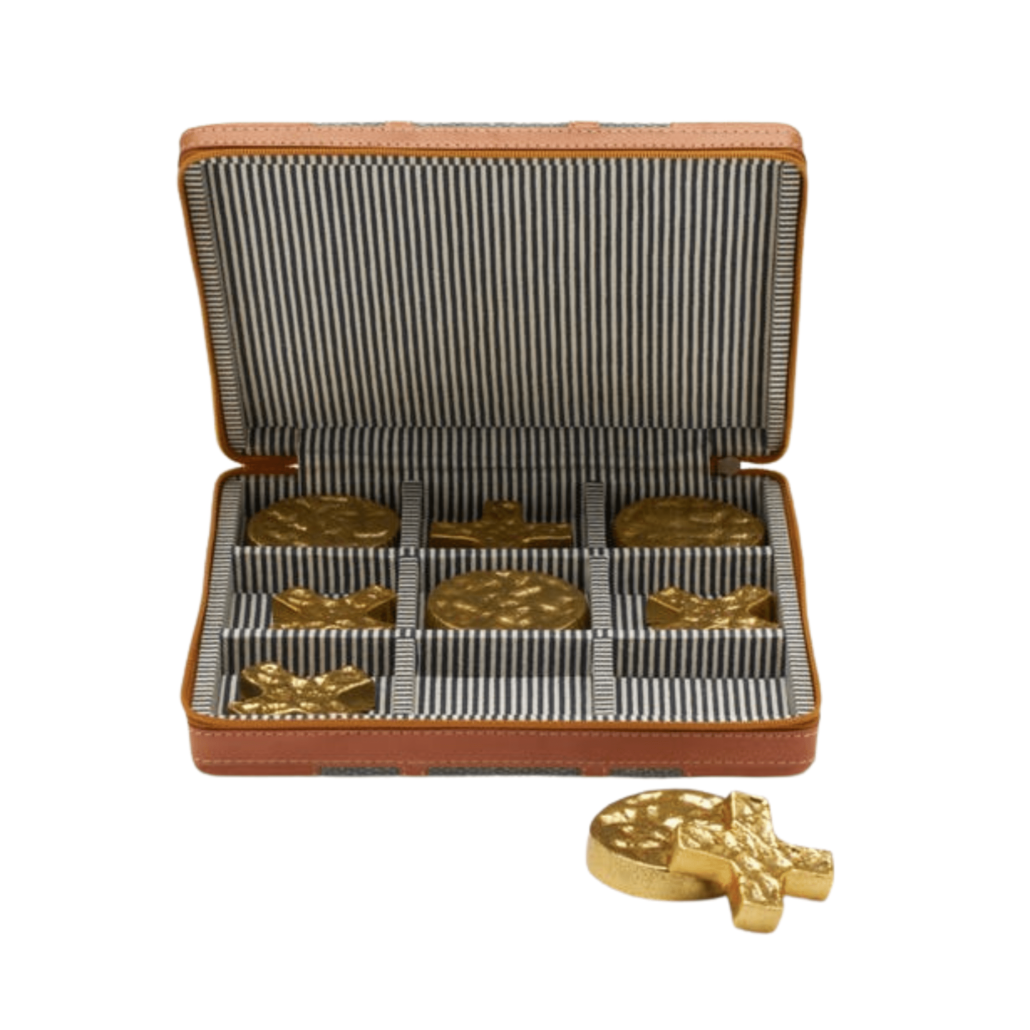 Marlow Leather & Jute Tic - Tac - Toe Set - Our Boat House