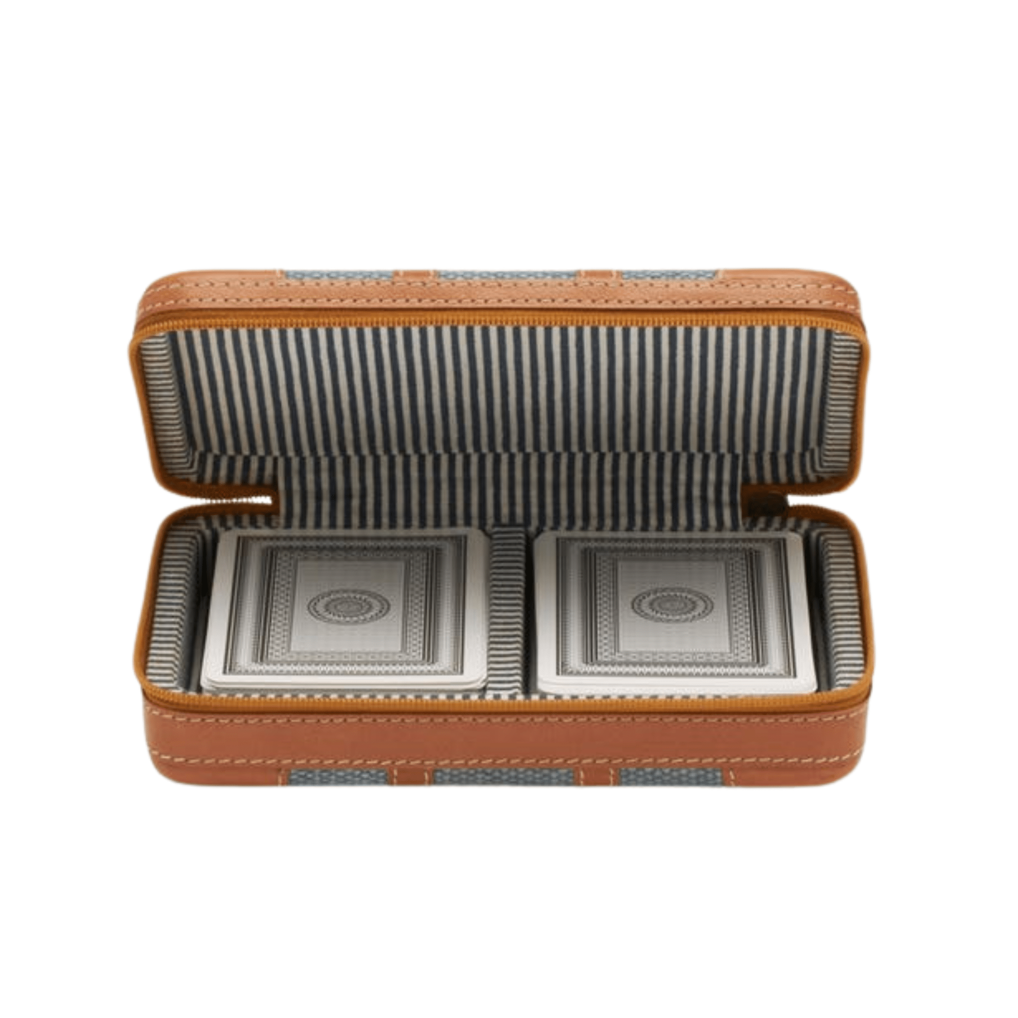 Marlow Leather Playing Card Box Set s/2 - Our Boat House