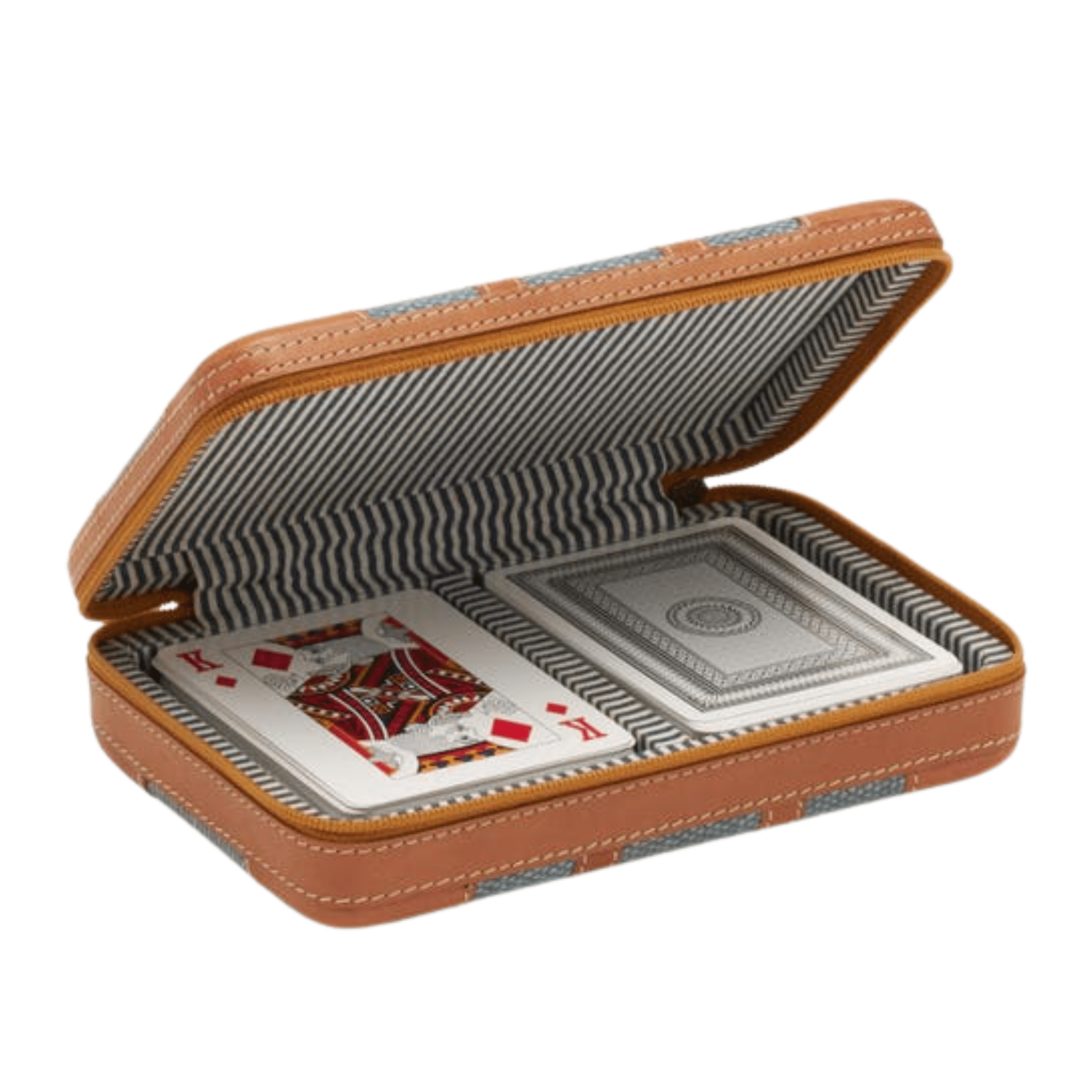 Marlow Leather Playing Card Box Set s/2 - Our Boat House