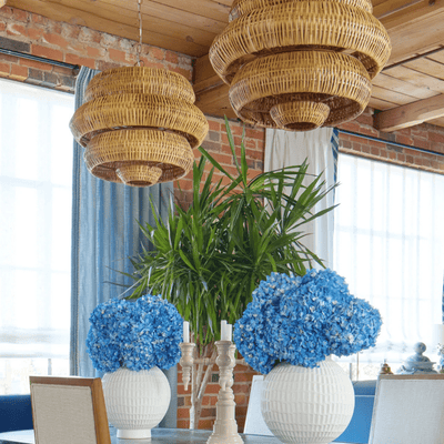 Marseille Rattan Chandelier - Two Sizes - Our Boat House