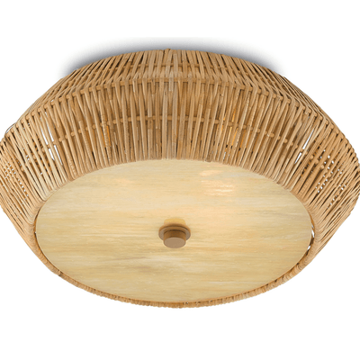 Marseille Rattan Flush Mount Pendant - Our Boat House