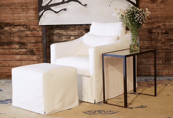 Maui Deluxe 30in Slipcovered Swivel Glider - Our Boat House