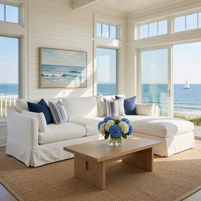 Maui Deluxe Two - Piece Slipcovered RAF Sectional - Our Boat House