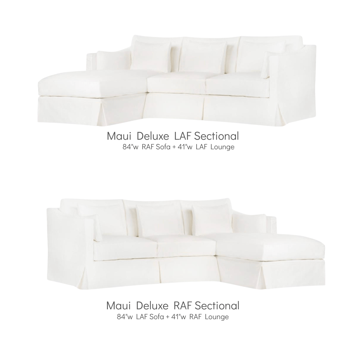 Maui Deluxe Slipcovered Sectional w/Lounge - Our Boat House