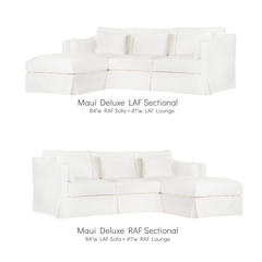Maui Deluxe Slipcovered Sectional w/Lounge - Our Boat House