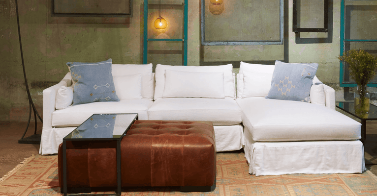 Maui Deluxe Two - Piece Slipcovered RAF Sectional - Our Boat House