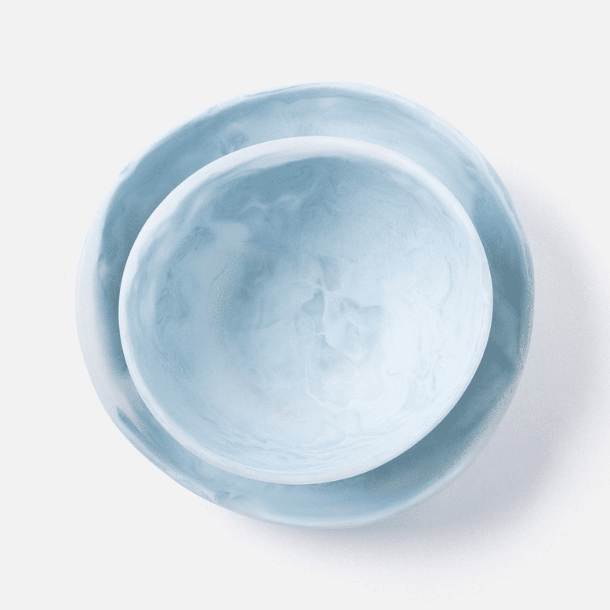 Mazzy Pastel Blue Swirled Serving Bowl Set - Our Boat House