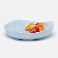 Mazzy Pastel Blue Swirled Serving Bowl Set - Our Boat House