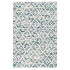 Melange Diamond Machine Washable Rug - Blue - Our Boat House