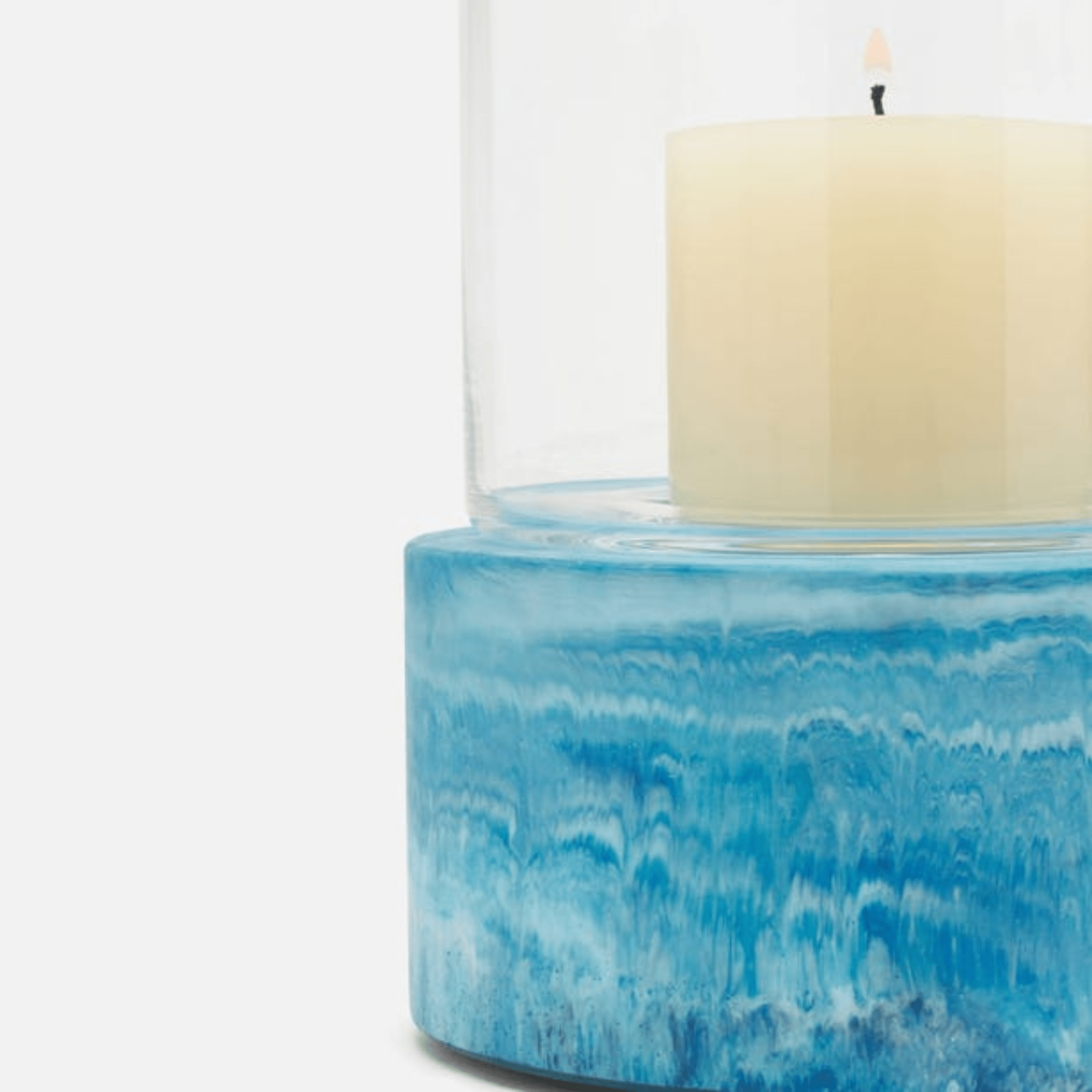 Milo Blue Swirl Hurricane - Set of Two - Our Boat House