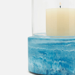 Milo Blue Swirl Hurricane - Set of Two - Our Boat House