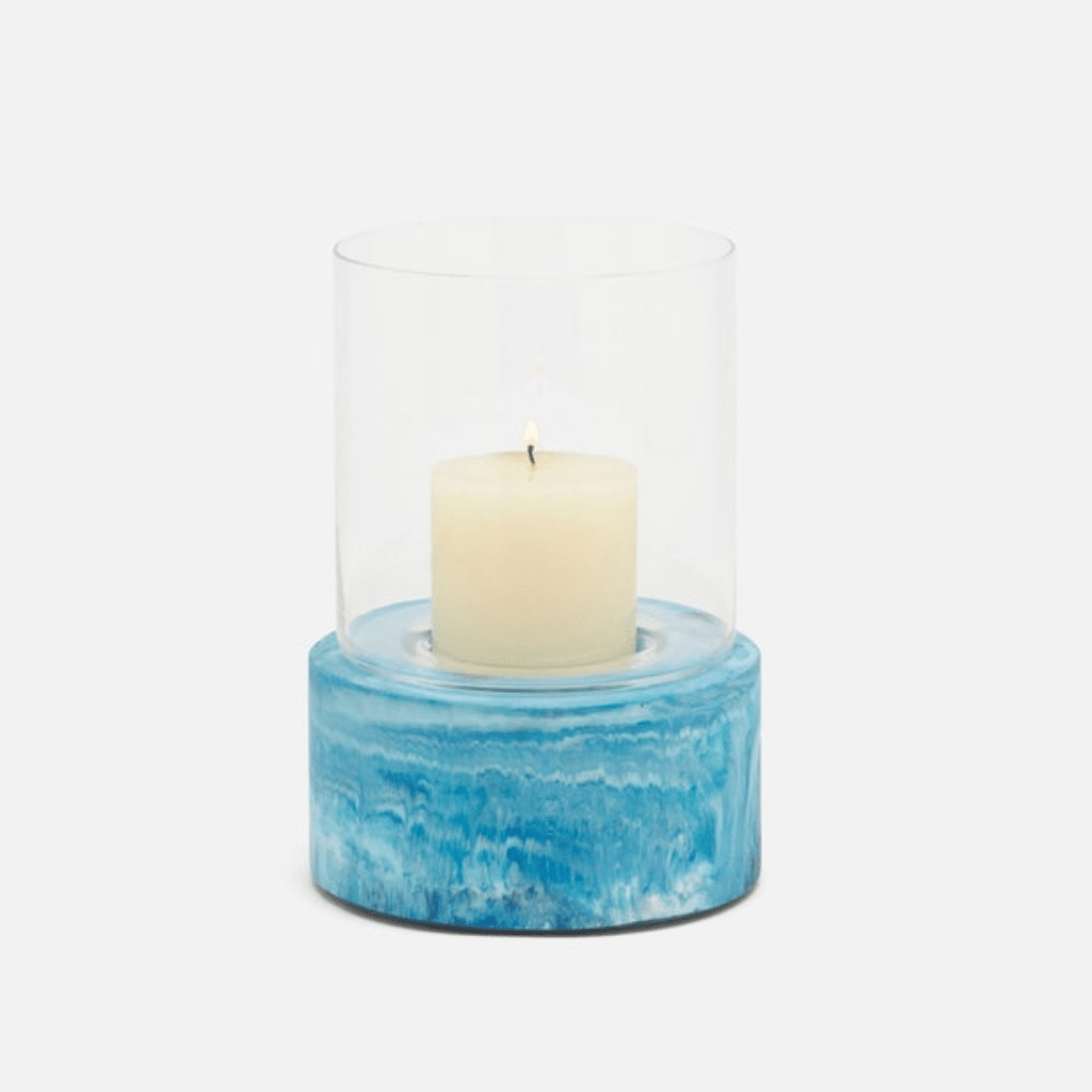 Milo Blue Swirl Hurricane - Set of Two - Our Boat House