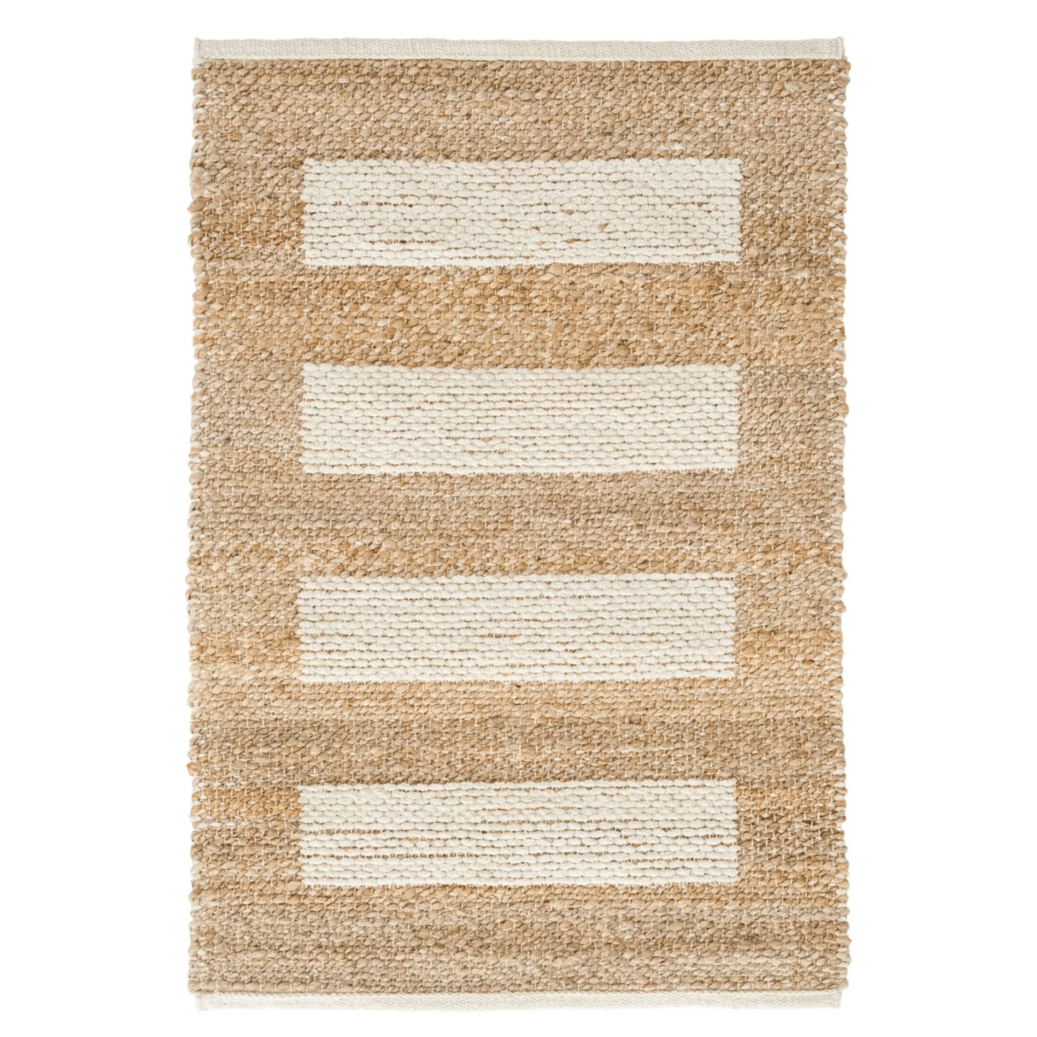 Milo Handwoven Jute & Cotton Rug - Ivory - Our Boat House