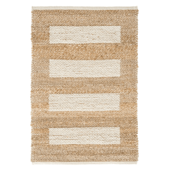 Milo Handwoven Jute & Cotton Rug - Ivory - Our Boat House