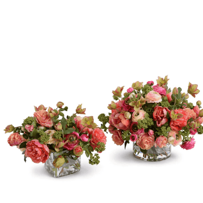 Mixed Coral Flower Arrangement - Two Sizes - Our Boat House